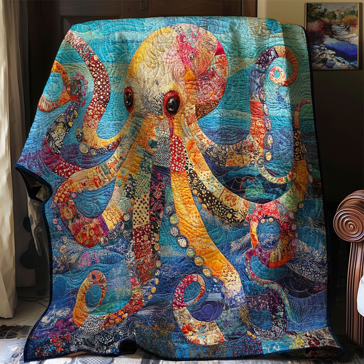 Patchwork Octopus Quilt Blanket Christmas Blanket Gifts For Adult Daughters
