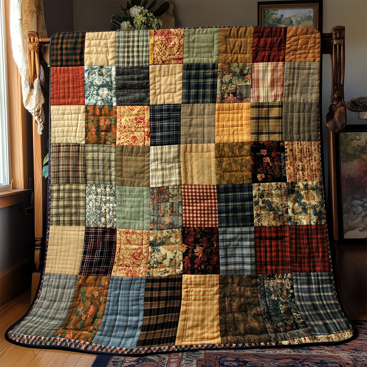 Patchwork Old Quilt Blanket Christmas Throw Blanket Daughter Presents From Mum