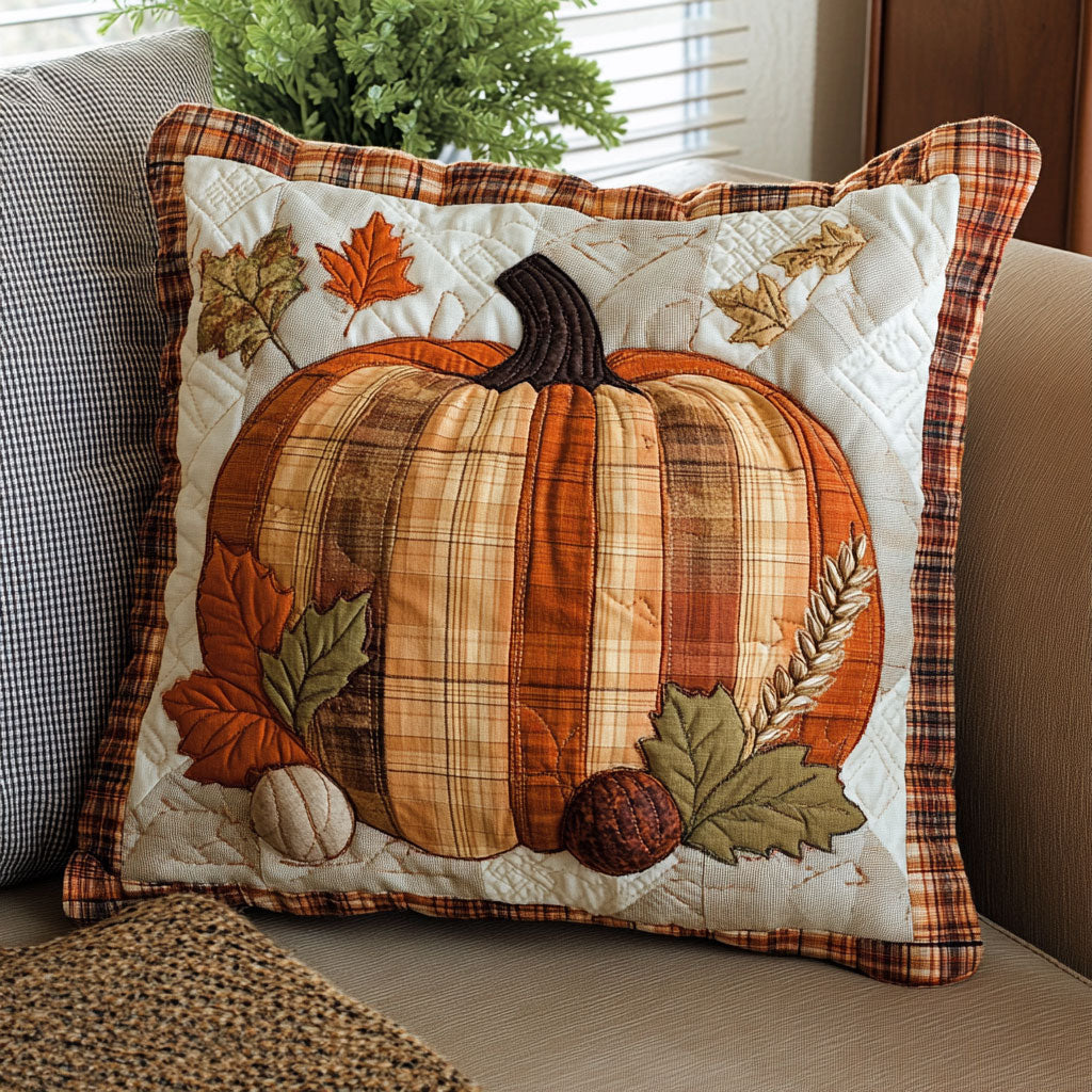 Patchwork Pumpkin Quilt Pillow Case Smooth Pillowcase for Better Sleep Quality