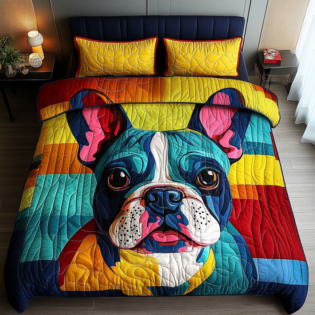Patchwork Pup Quilted Bedding Set Bed Sheet Set Dad Gifts For Father's Day 2025