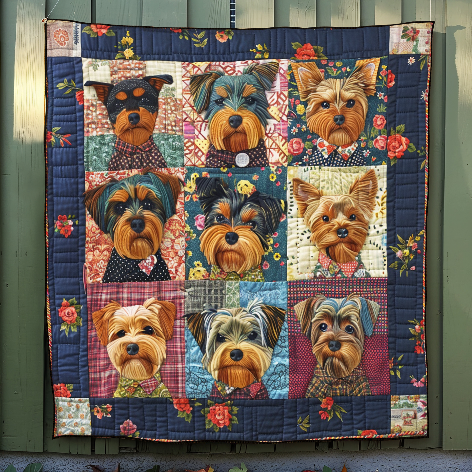 Patchwork Pups Quilted Blanket Christmas Gifts For Friends