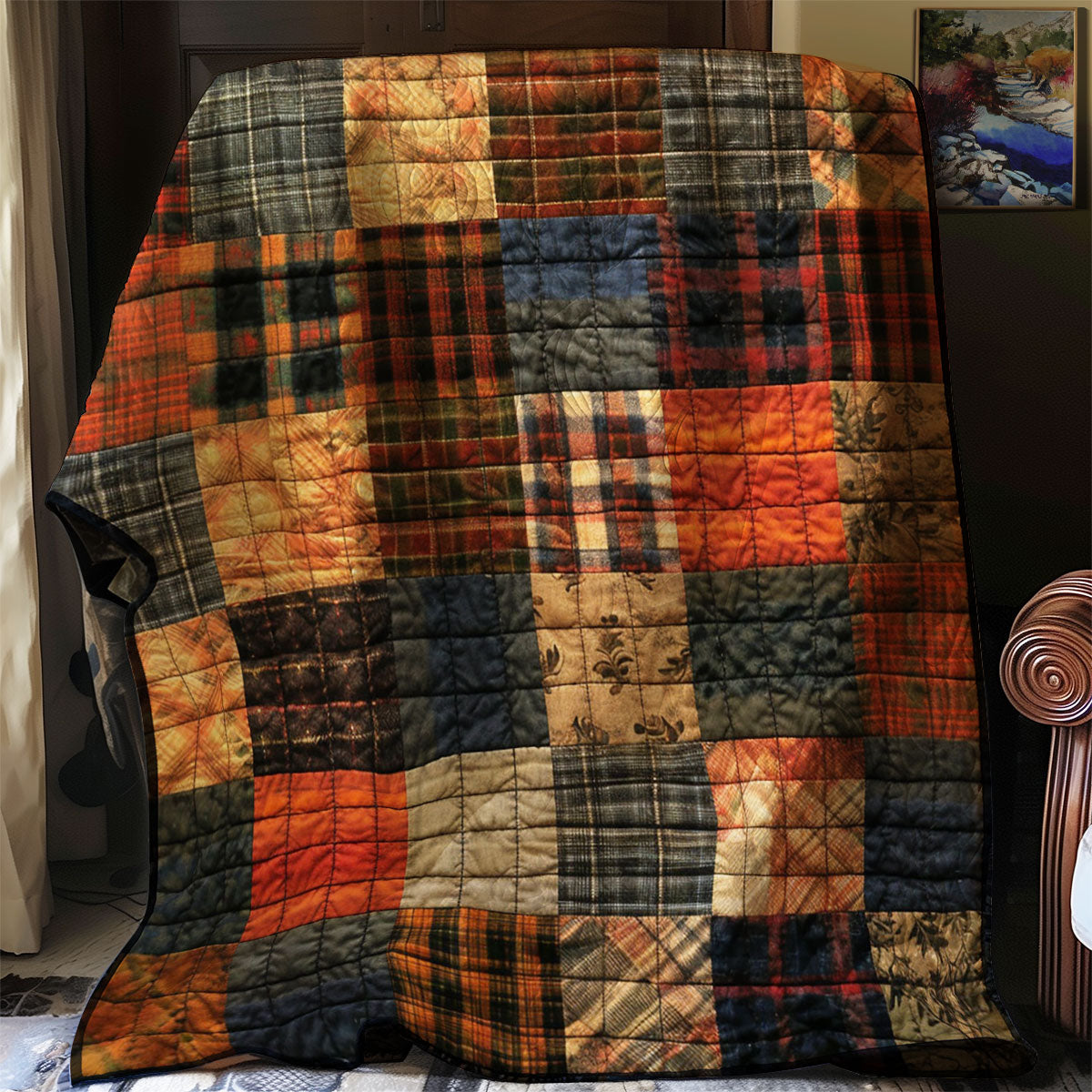 Patchwork Quilt Blanket Sofa Throws Holiday Gifts For Grandma