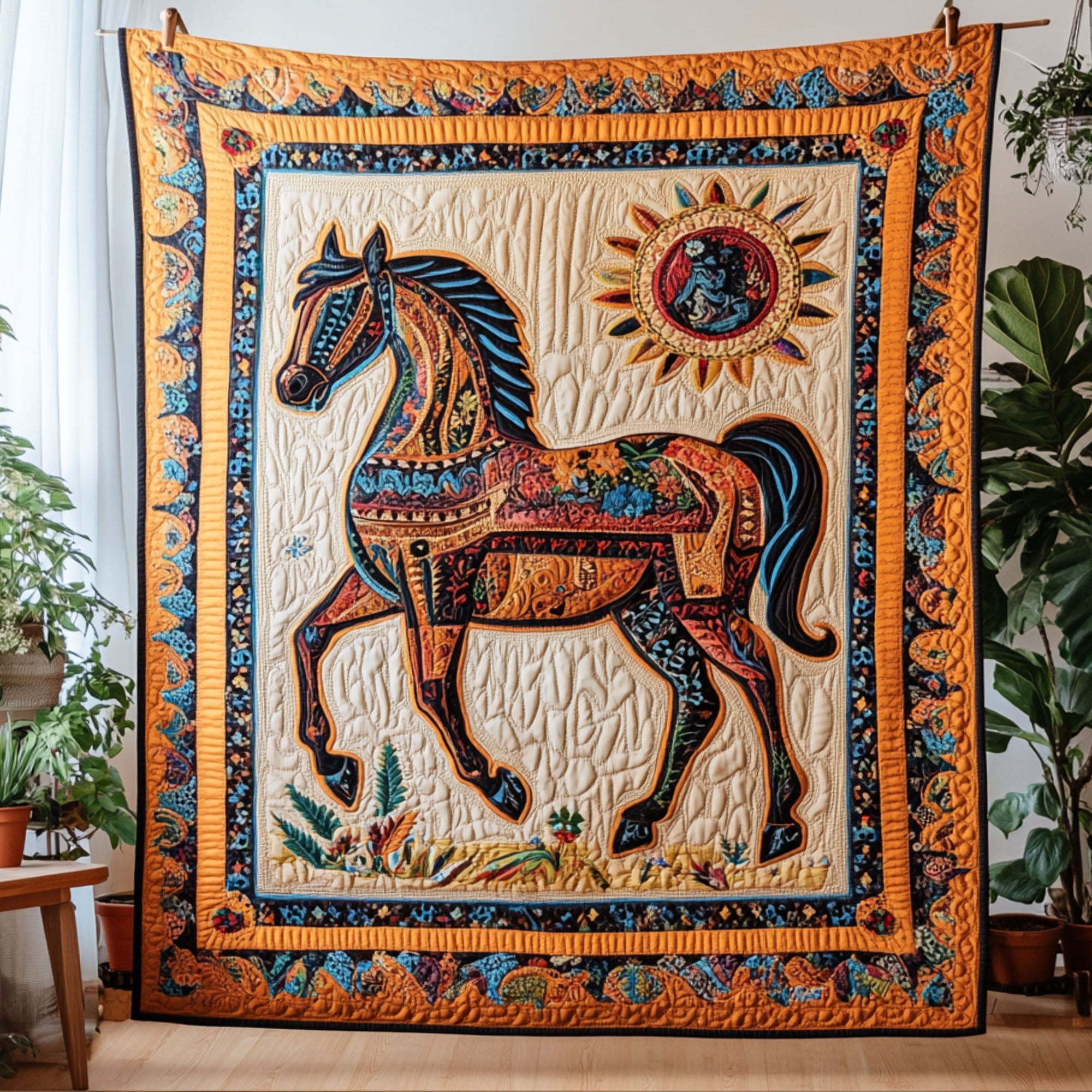 Patchwork Trot Quilted Blanket Xmas Holiday Gift Ideas For Horse Owners