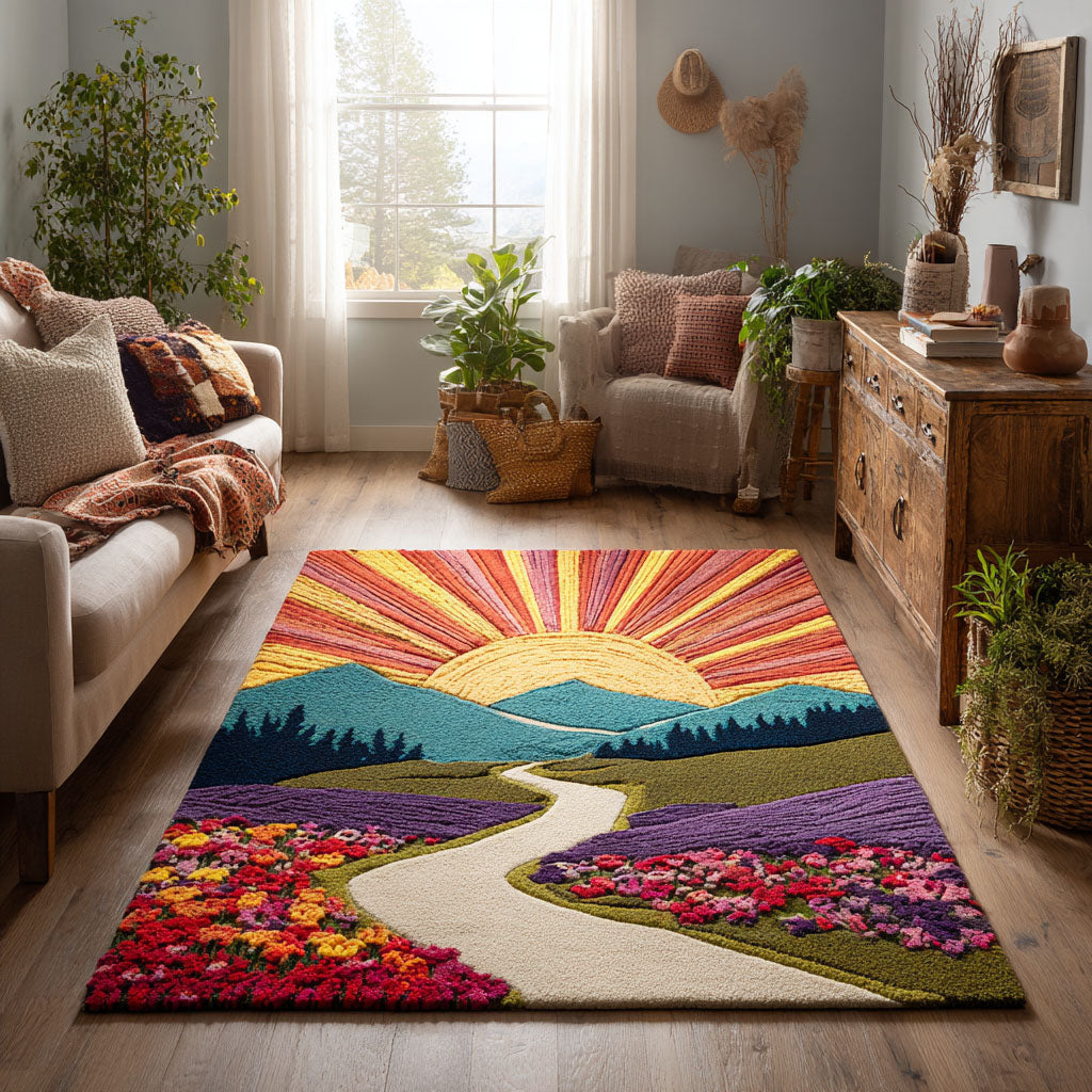 Path Of Light Area Rug Bedroom Rugs Gifts For Mom Christmas From Daughter