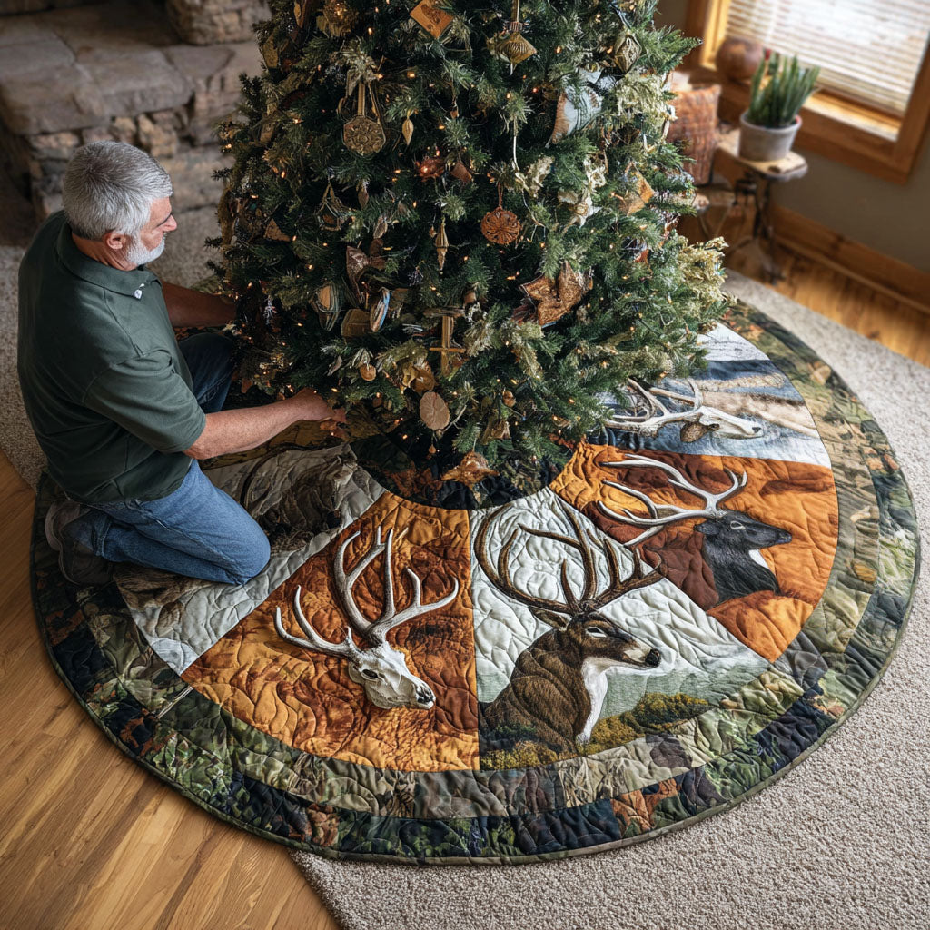 Pathfinder Christmas Quilted Tree Skirt Perfect Housewarming Gift with Quilted Tree Skirt