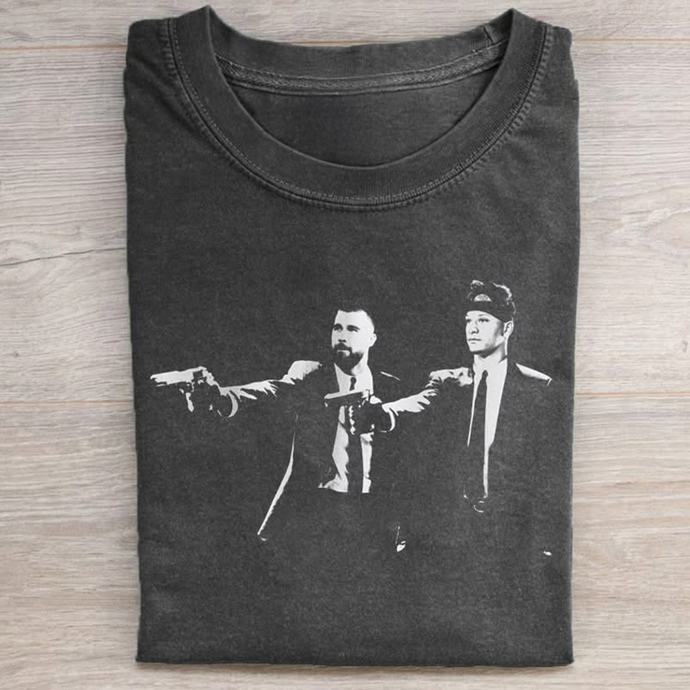 Patrick Mahomes Travis Kelce Pulp Fiction Style Shirt Kansas City Chiefs Fan Gifts
