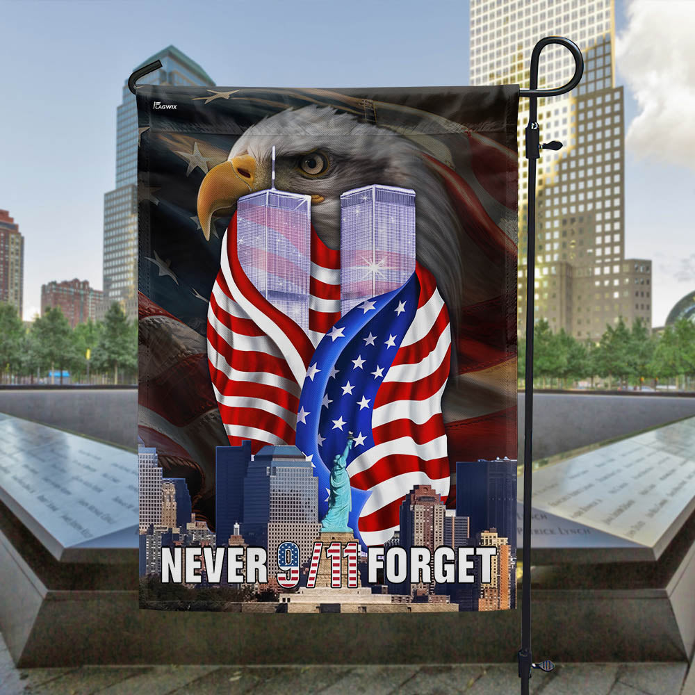 Patriot Day 911 Never Forget Eagle Flag