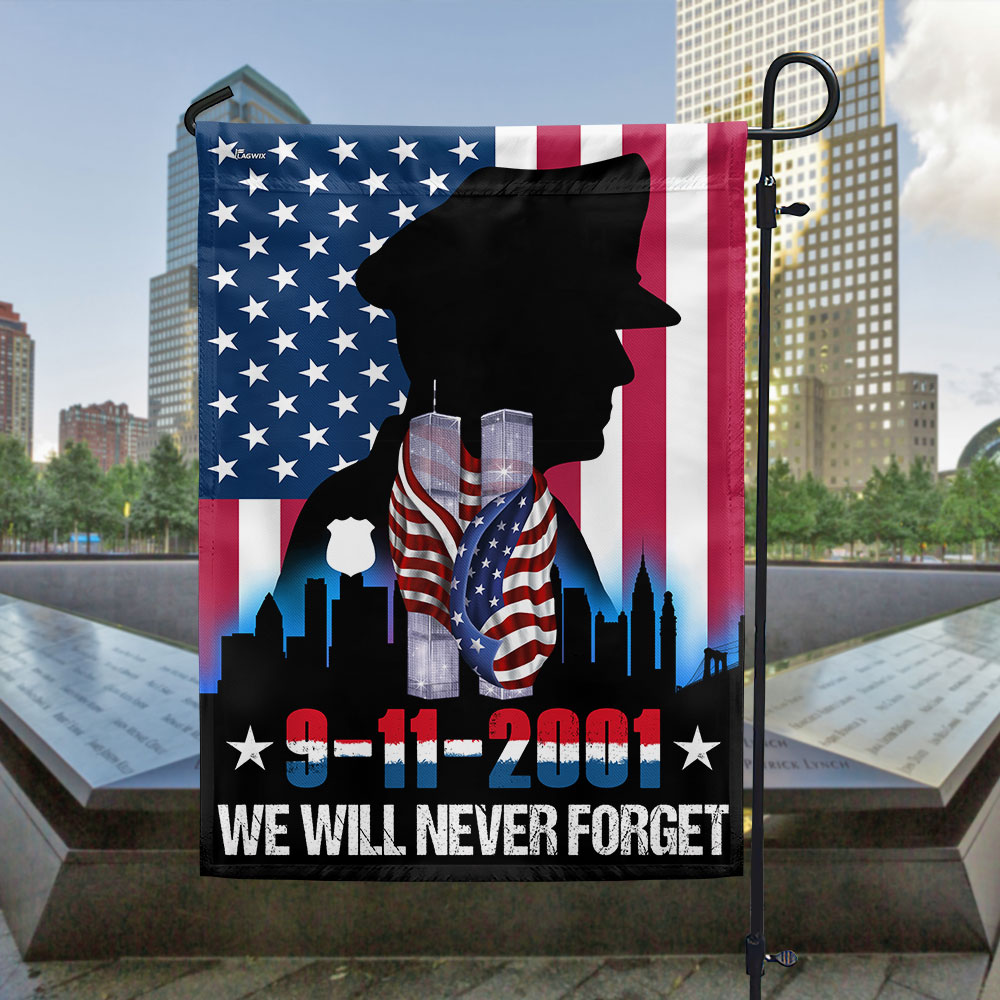 Patriot Day We Will Never Forget 911 Nypd Thin Blue Line Flag