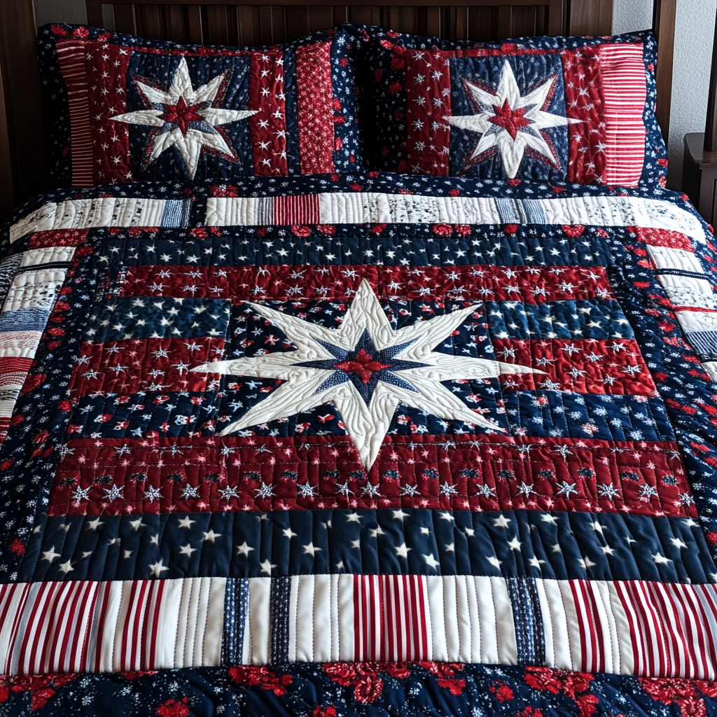 Patriot Dream Quilted Bedding Set Best Bedding Gift for Holiday Season 2025