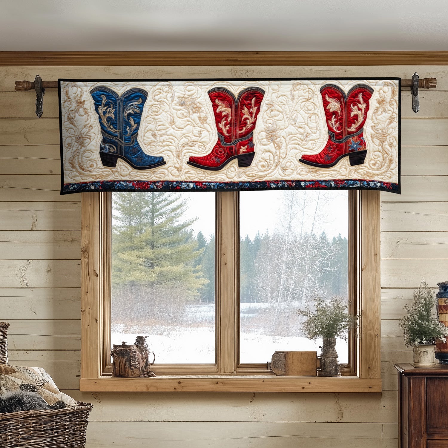 Patriot Dust Trail Quilted Valance Entry Way Ideas Old Western Gifts