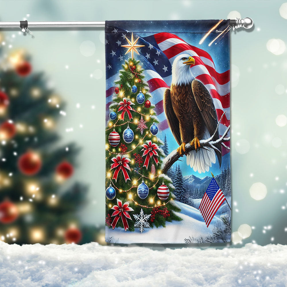 Patriot Eagle Christmas Tree Flag