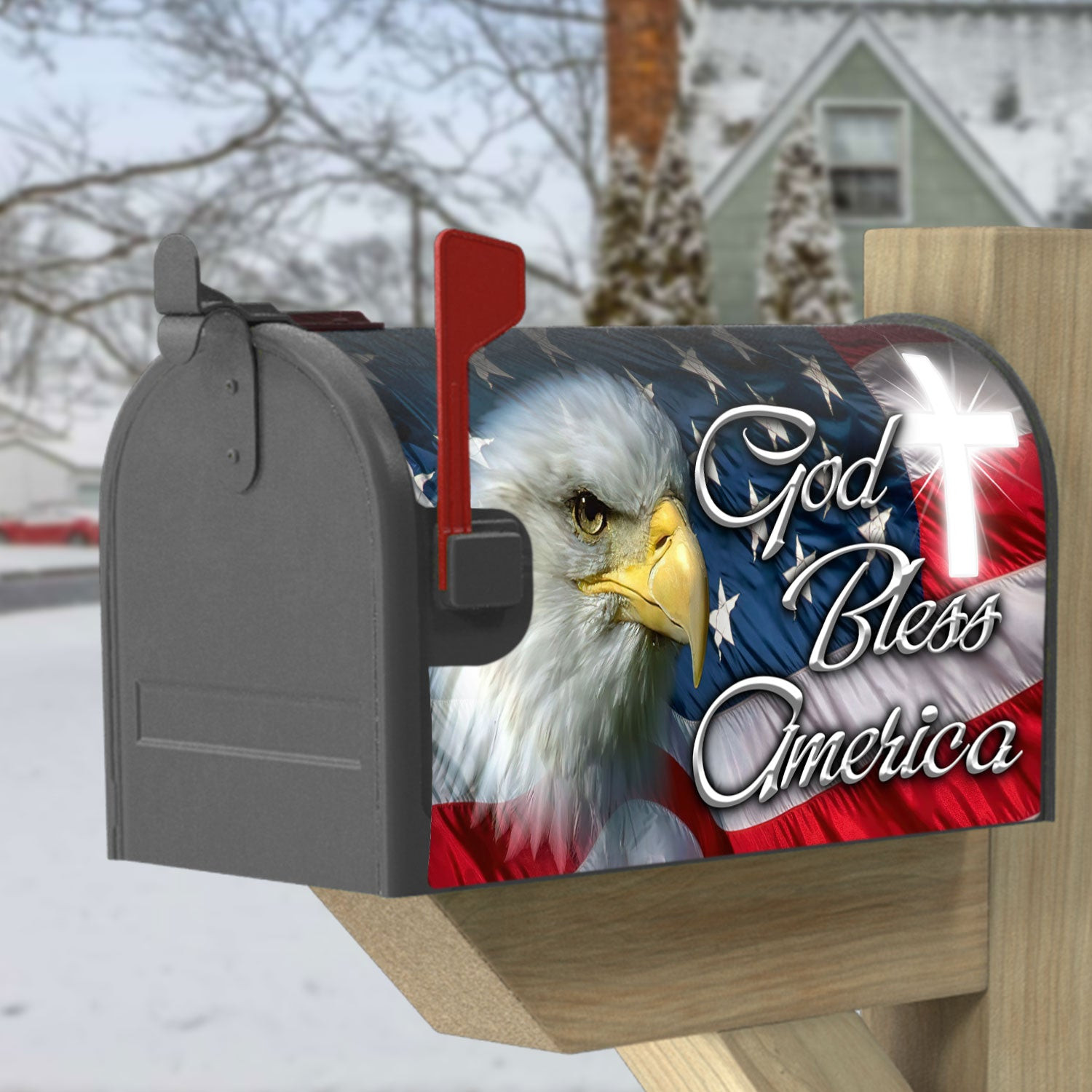 Patriot Eagle Mailbox Cover Patriotic House Decorations Gifts For Patriots