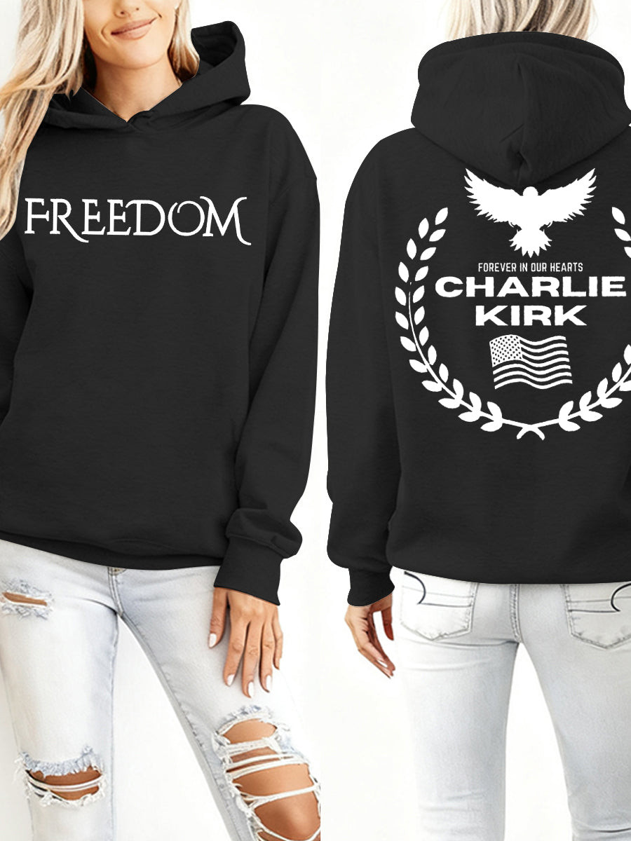 Patriot Hoodie Black We Are Charlie Kirk Merch
