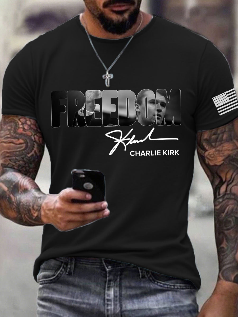 Patriot Hoodie T Shirt Black Charlie Kirk Maga