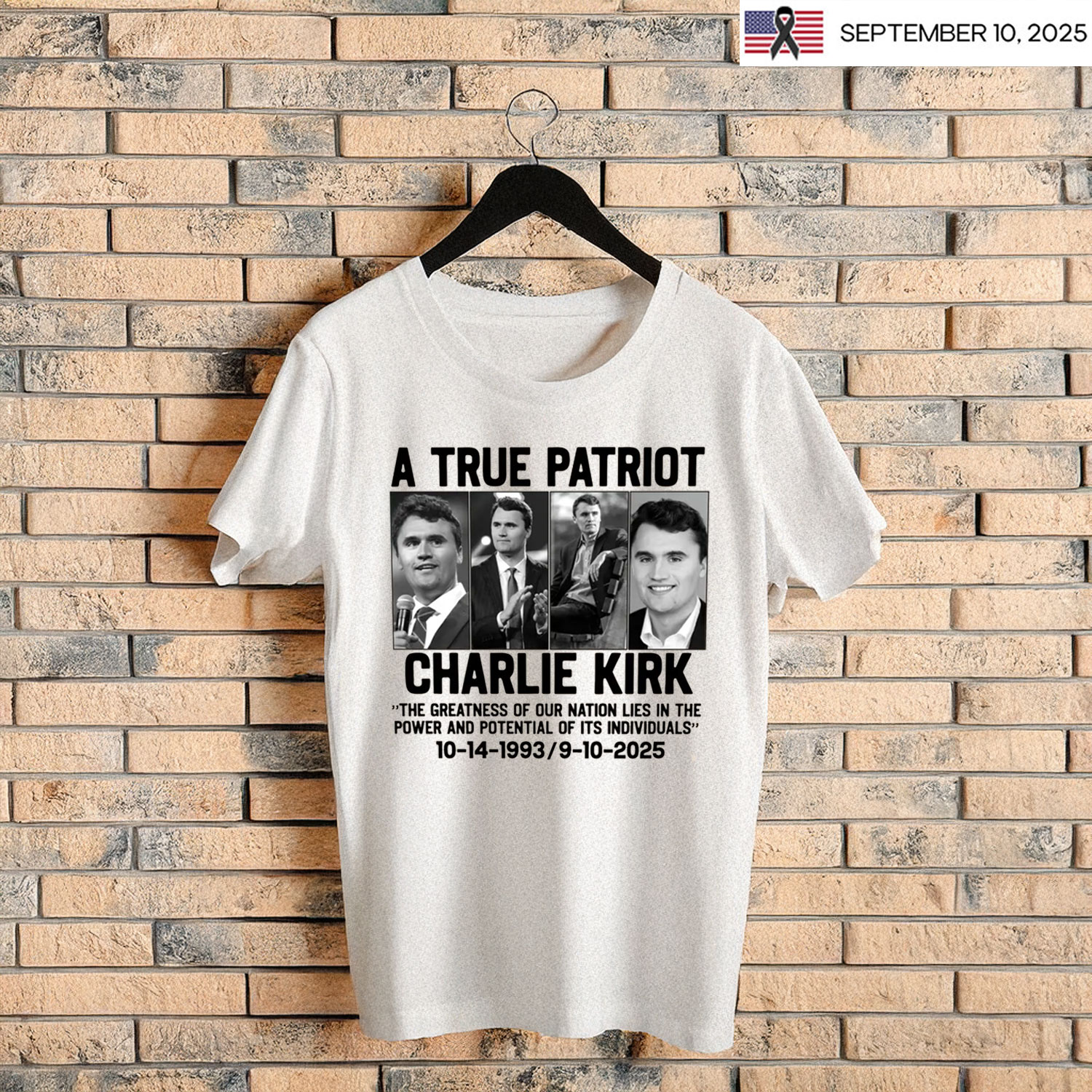 Patriot RIP Charlie Kirk Shirt