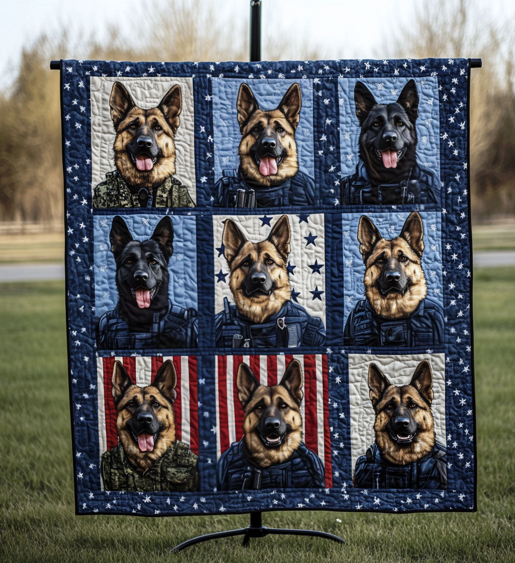 Patriot Shepherd Quilted Blanket Best Gifts For New Puppy Owners