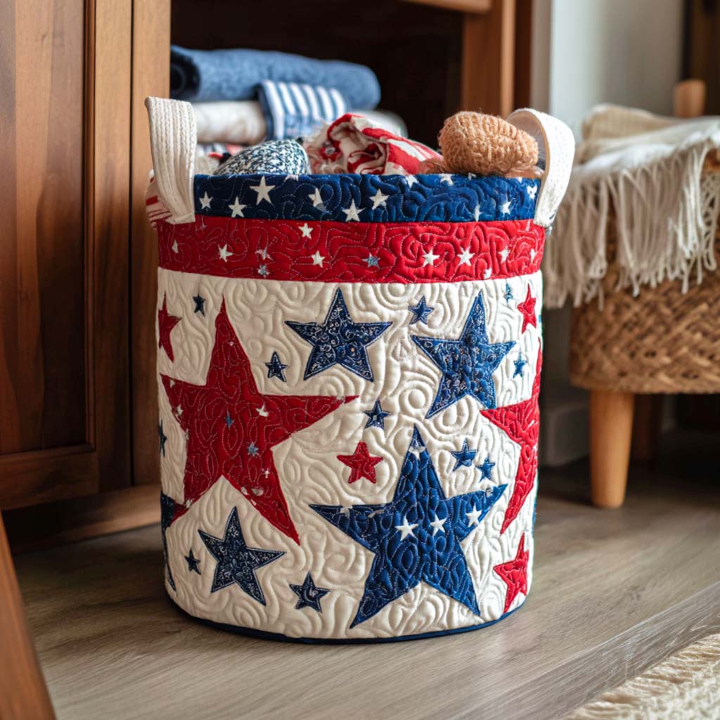 Patriot Spirit Quilted Laundry Basket Back To School Merch