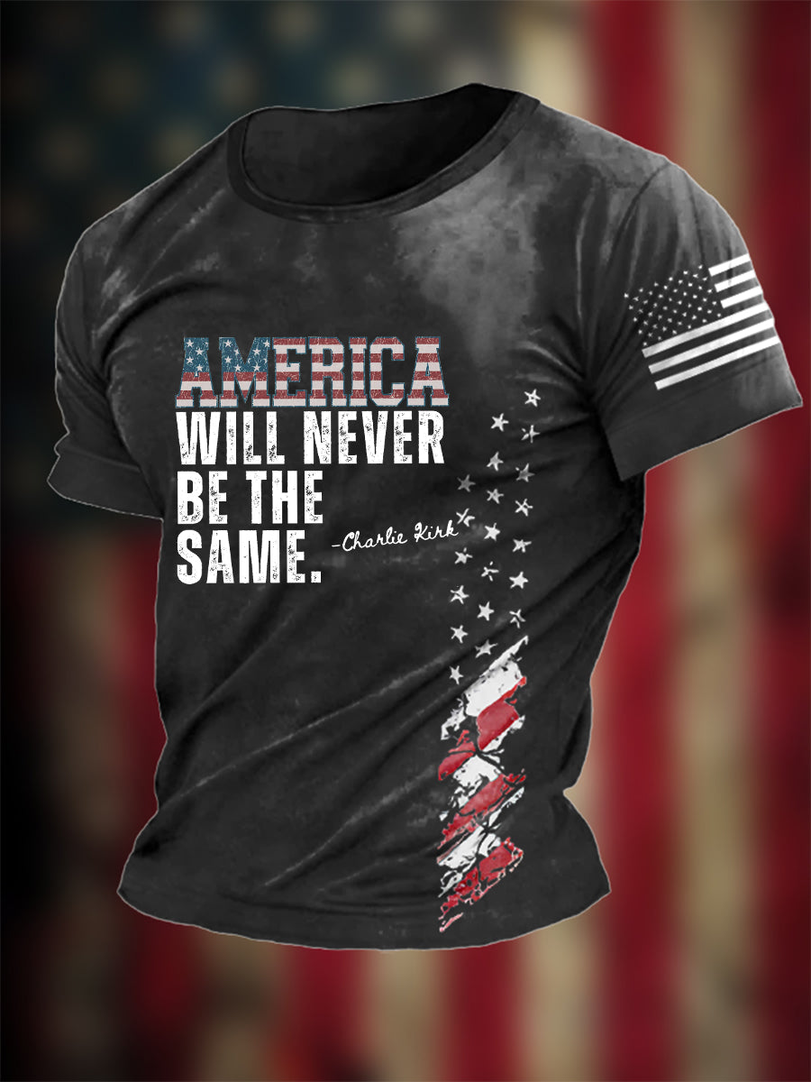 Patriot T Shirt Black Charlie Kirk Apparel
