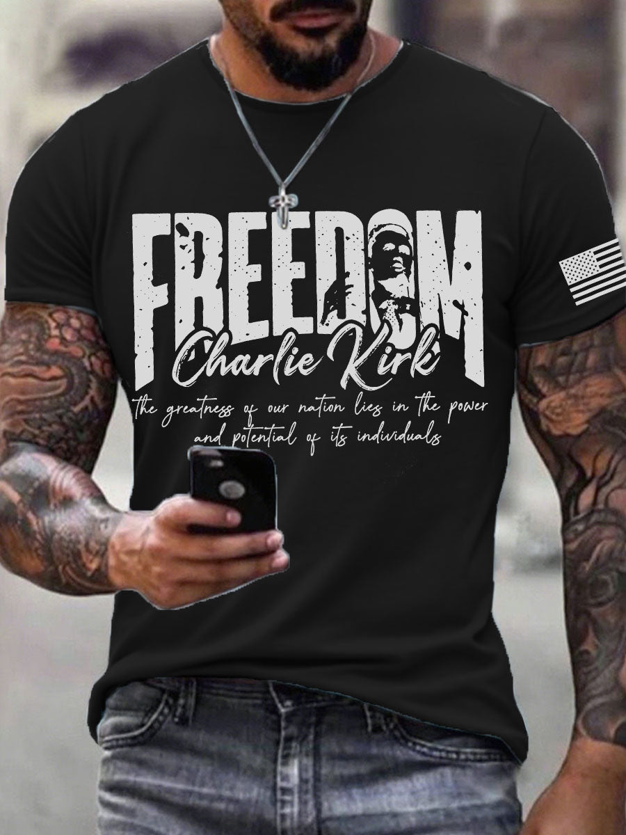 Patriot T Shirt Black Charlie Kirk Merch Store