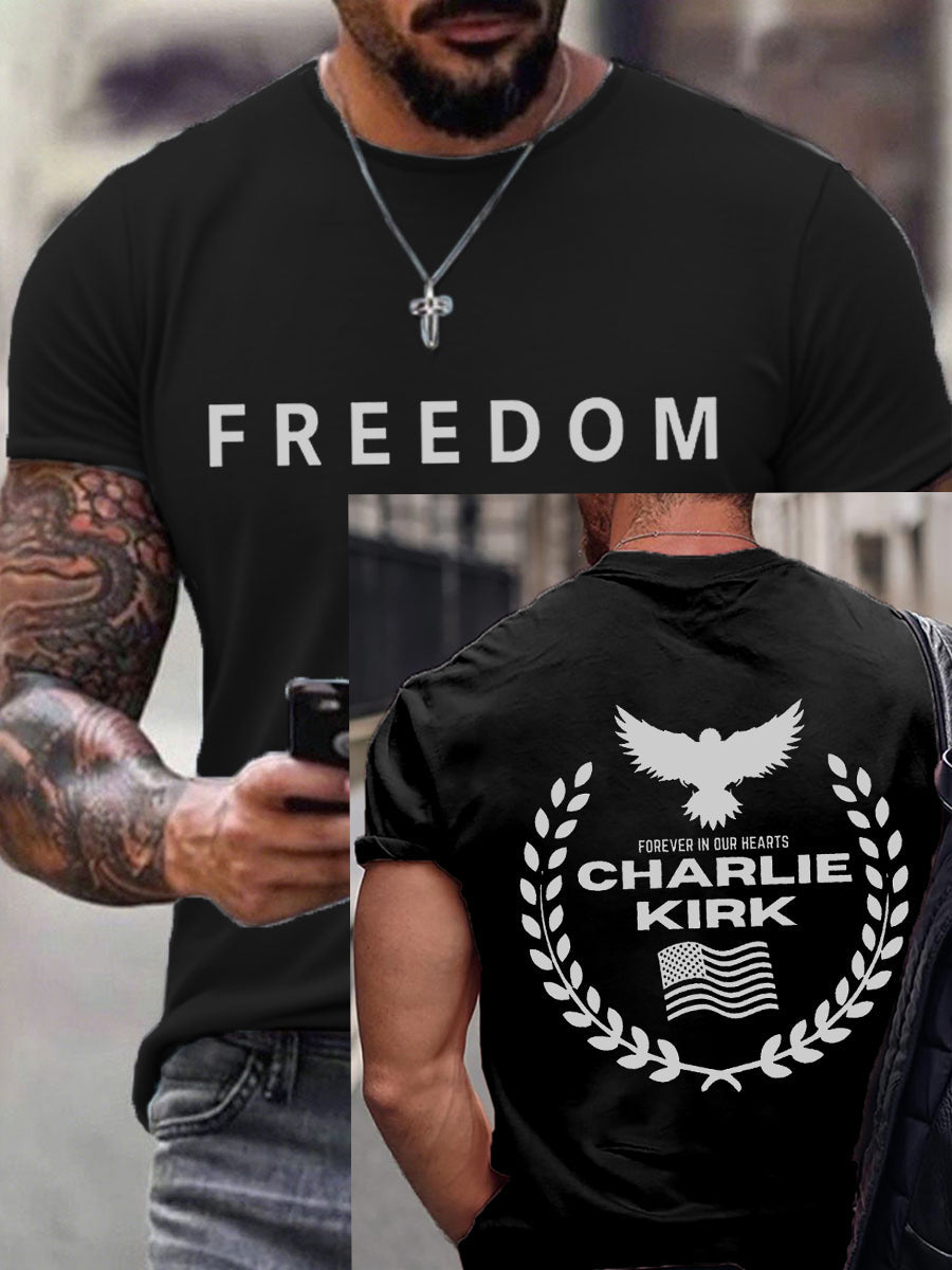Patriot T Shirt Black We Are Charlie Kirk Merch