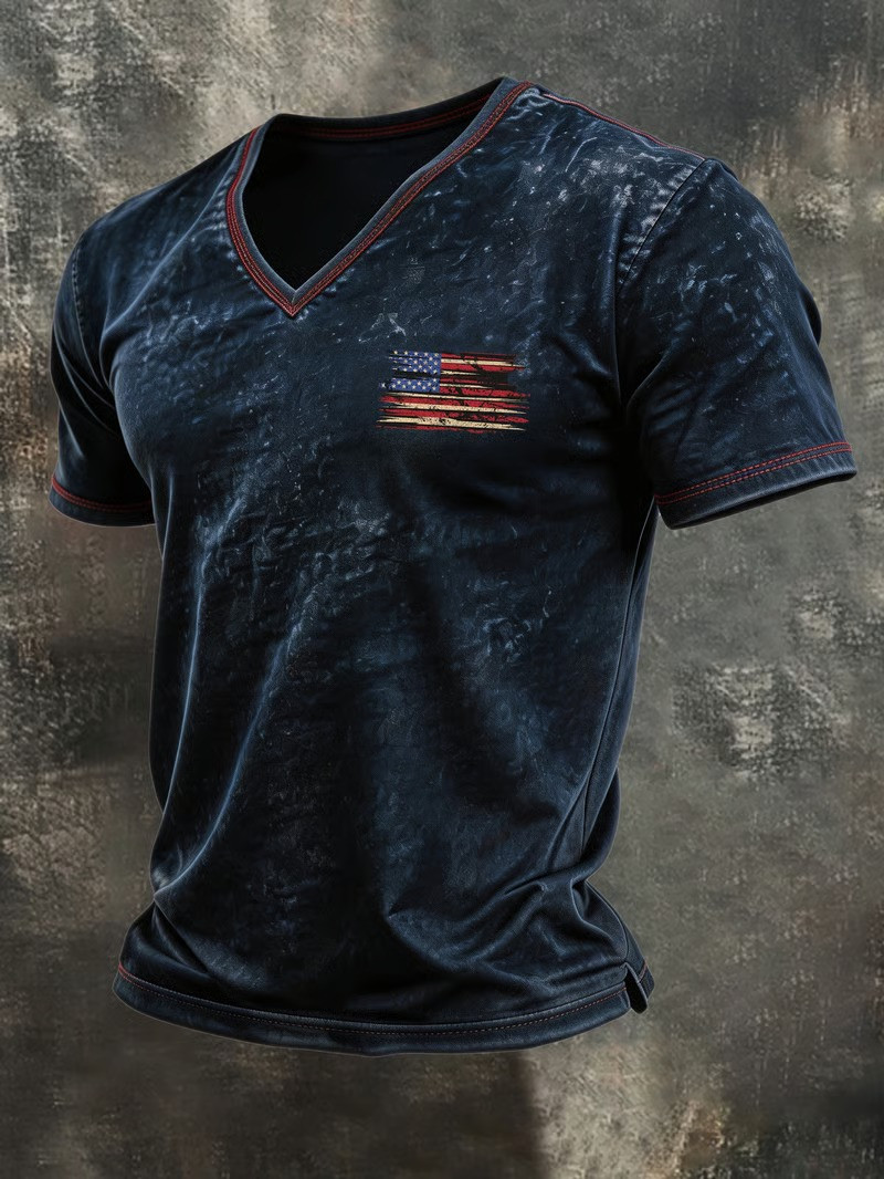 Patriotic 250 Years Of America V-Neck Shirt July 4 1776 July 4 2026 Apparel Gift For Husband