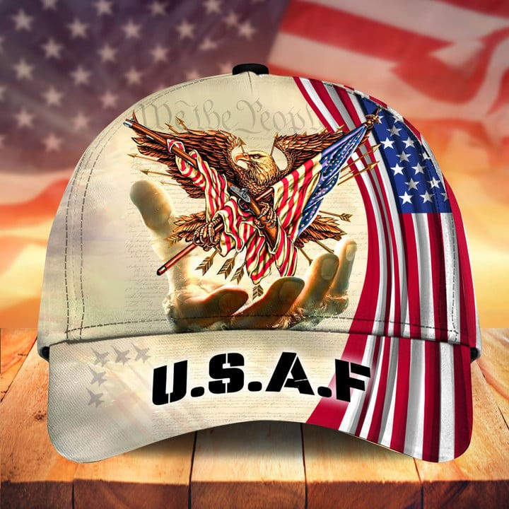 Patriotic Air Force US American Flag Eagle Cap Gifts for Veterans and Patriotic Days