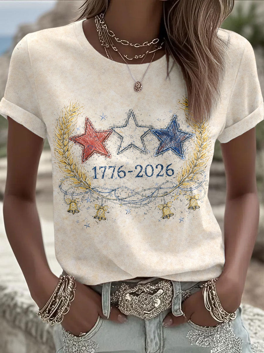 Patriotic America 250 1776 2026 T-Shirt 4th Of July Shirt Patriotic Presents