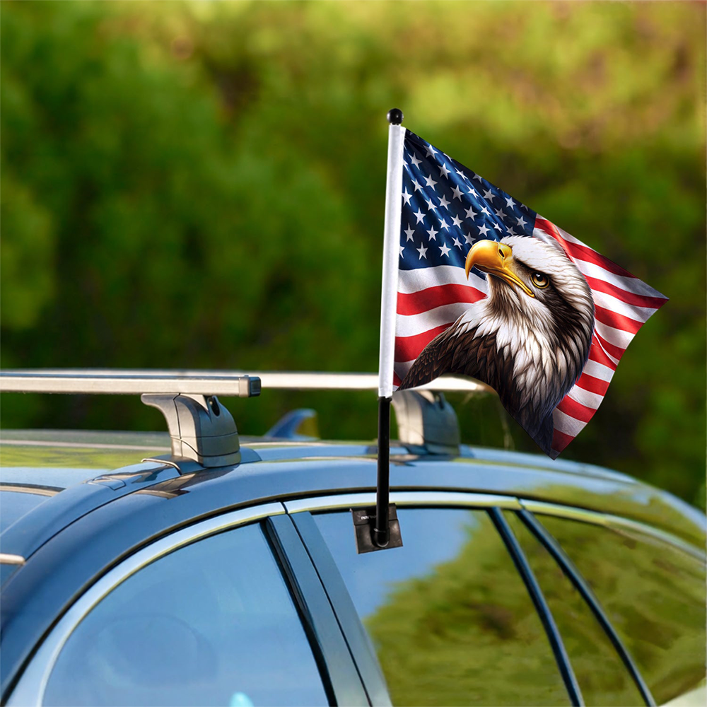 Patriotic American Eagle Independence American Car Flag July 4Th Decorations