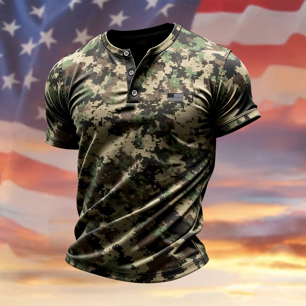 Patriotic American Flag Graphic Button Shirt Independence Day 2026 Shirt 4Th Of July Gift