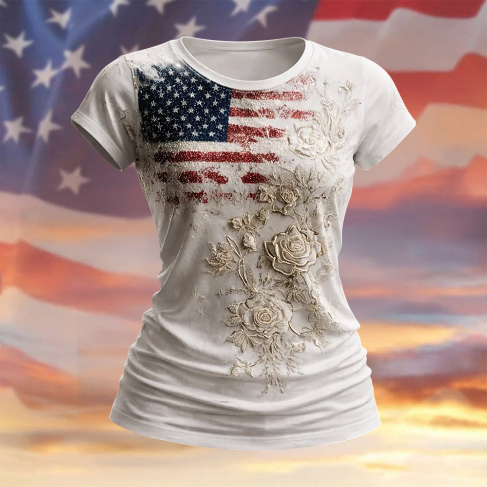 Patriotic American Flag Graphic Designs T-Shirt America's 250th Birthday Merch Gift For 4Th Of July