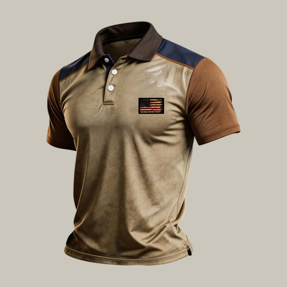 Patriotic American Flag Graphic Polo Shirt Fourth Of July Clothes Best Gift For Patriotic Brother