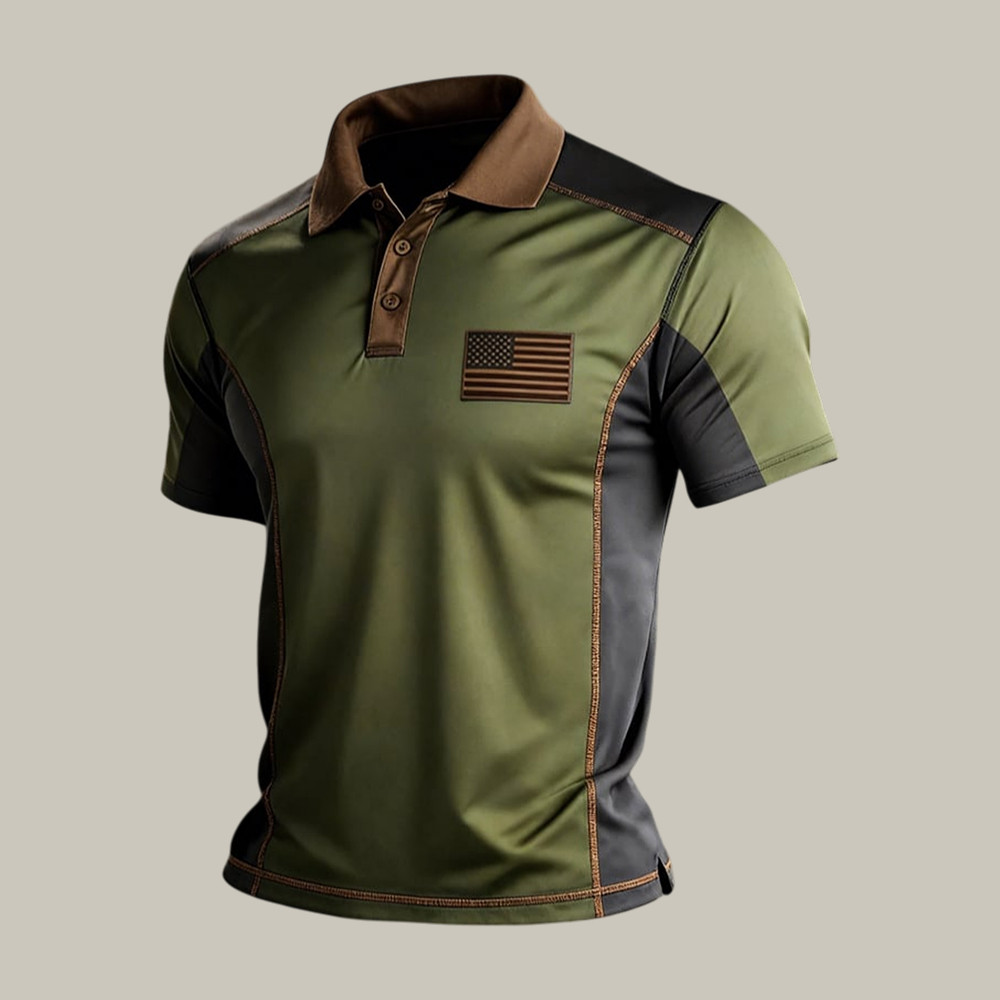 Patriotic American Flag Graphic Polo Shirt Fourth Of July Clothes Cool Gift For Patriotic Men