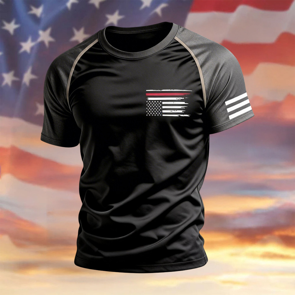 Patriotic American Flag Graphic T-Shirt July Fourth Outfit Ideas 4Th Of July Gift For Him