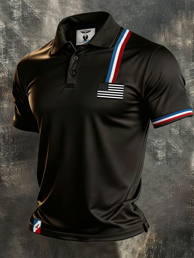 Patriotic American Flag Polo Shirt Independence Day Merch Patriotic Gifts For Veterans