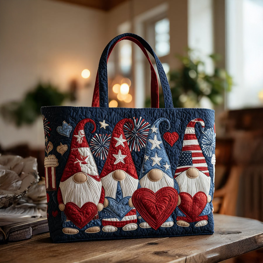 Patriotic Dwarf Themed Thickened Quilted Bag Best 4th Of July Merch Patriotic Wife Gift