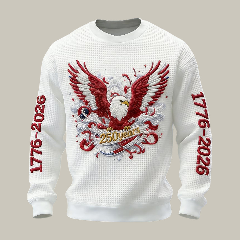 Patriotic Eagle American 250th Anniversary 1776 2026 Long Sleeve Shirt Fourth Of July Clothing
