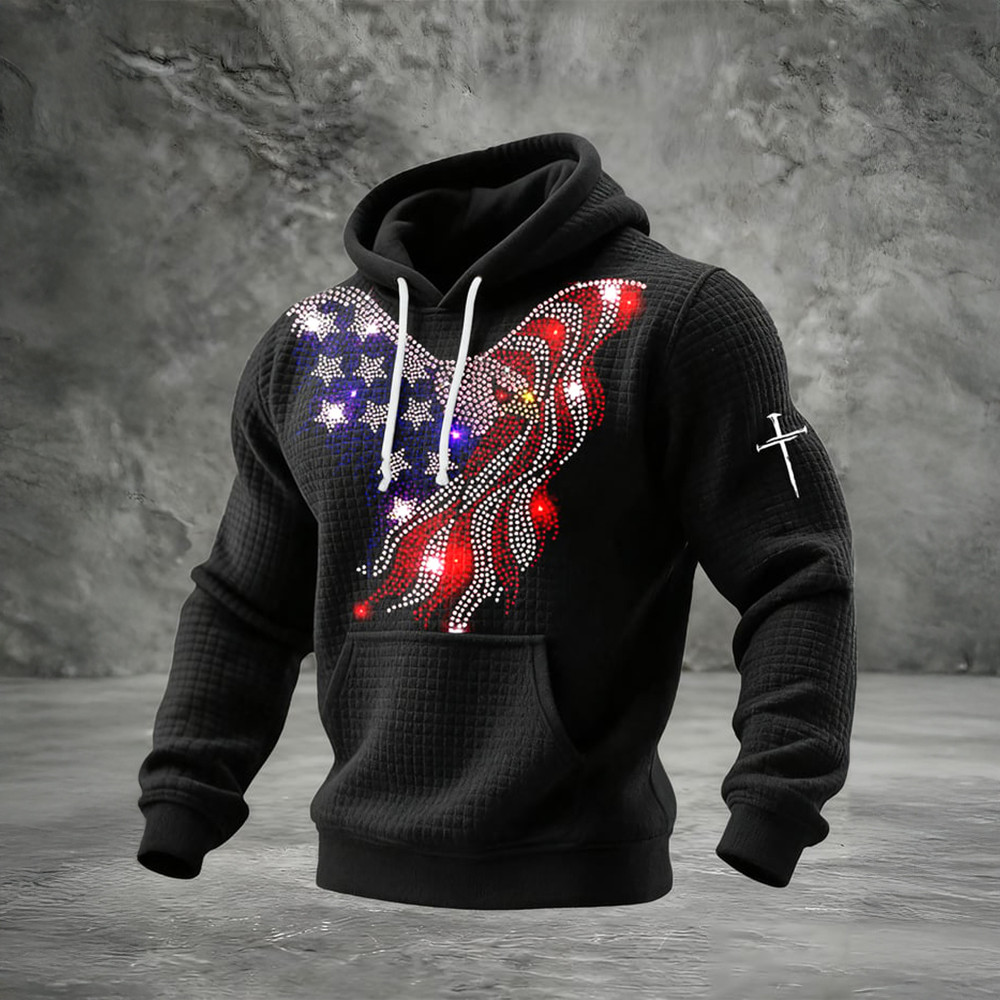 Patriotic Eagle American Flag Hoodie 250 Years Strong Hoodie America's Birthday Gifts