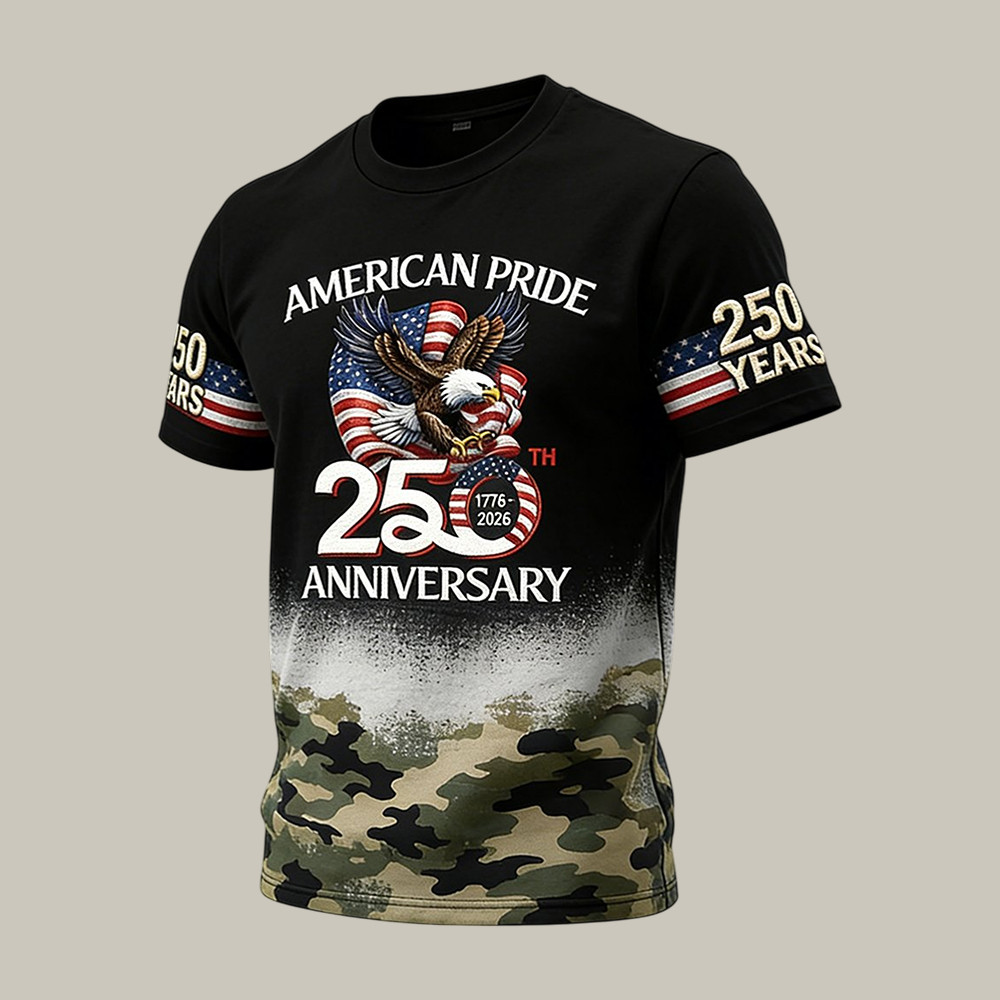 Patriotic Eagle American Pride 250 Years 1776 2026 T-Shirt Independence Day Clothes Gift For Patriots