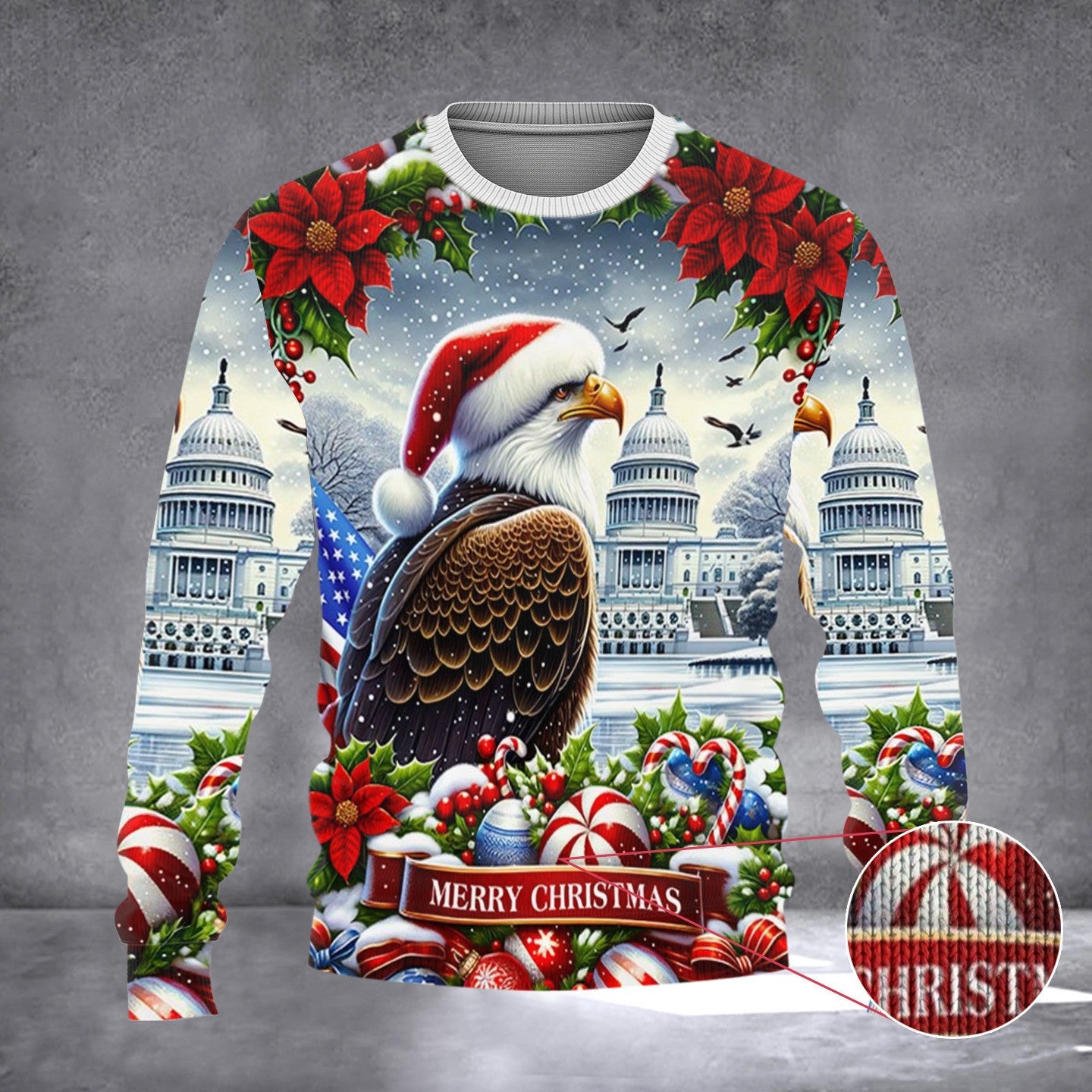 Patriotic Eagle Christmas Sweater Merry Xmas Sweater Gifts For Boyfriend Patriotic Eagle Christmas Sweater Merry Xmas Sweater Gifts For Boyfriend