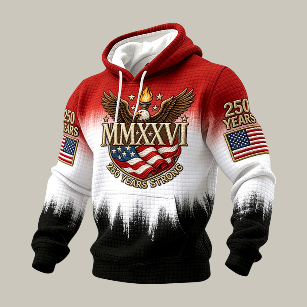 Patriotic Eagle USA 250 Years Strong MMXXVI Hoodie July 4 Outfits Present For Patriots