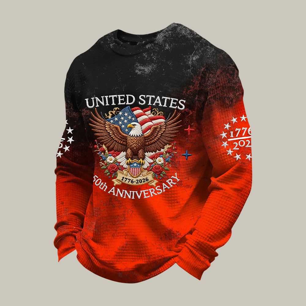 Patriotic Eagle USA 250Th Anniversary 1776 2026 Long Sleeve Shirt Independence Day Apparel Gift