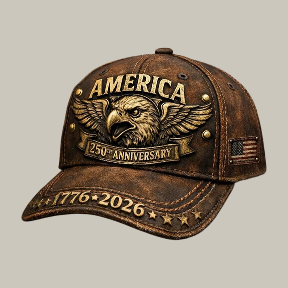 Patriotic Eagle Vintage American 250th Anniversary Hat 1776 2026 Merch Fourth Of July Gift