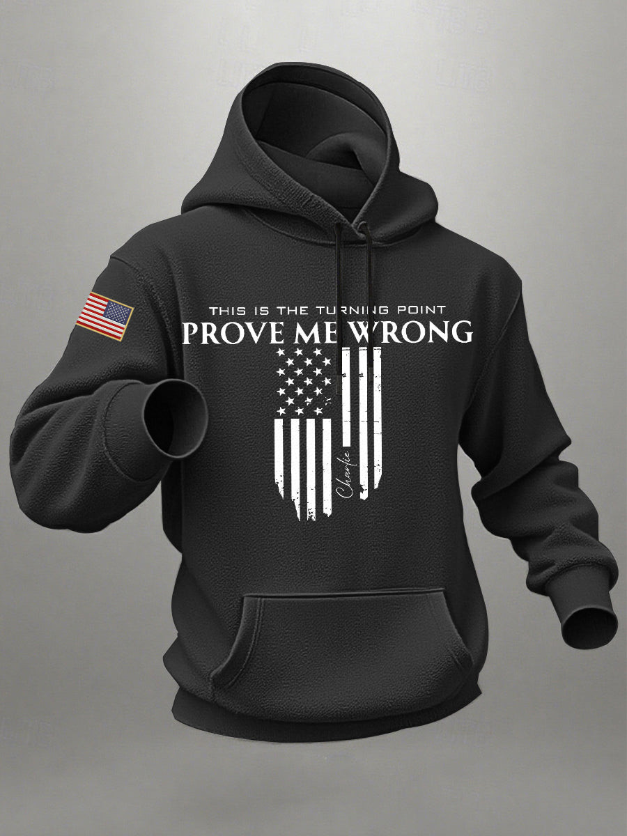 Patriotic Hoodie Black Charlie Kirk American Merch