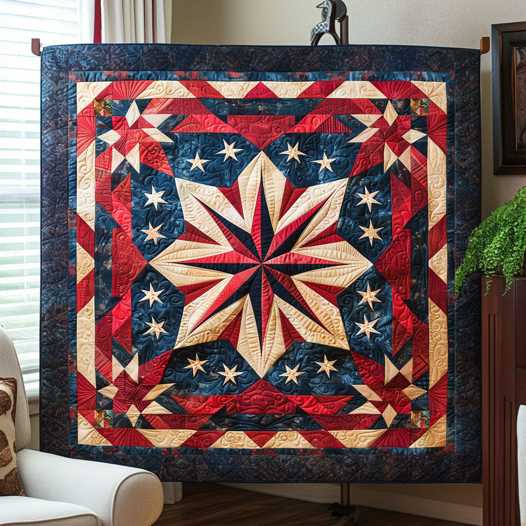 Patriotic Independence Star Holiday Xmas Quilt Blanket Christmas Presents For Girlfriend