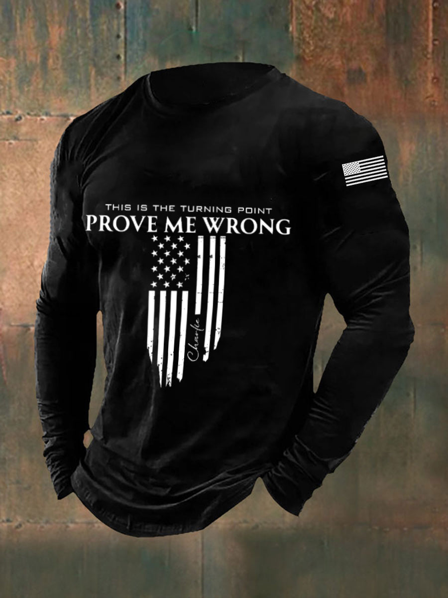 Patriotic Long Sleeve T Shirt Black Turning Point Usa Merch