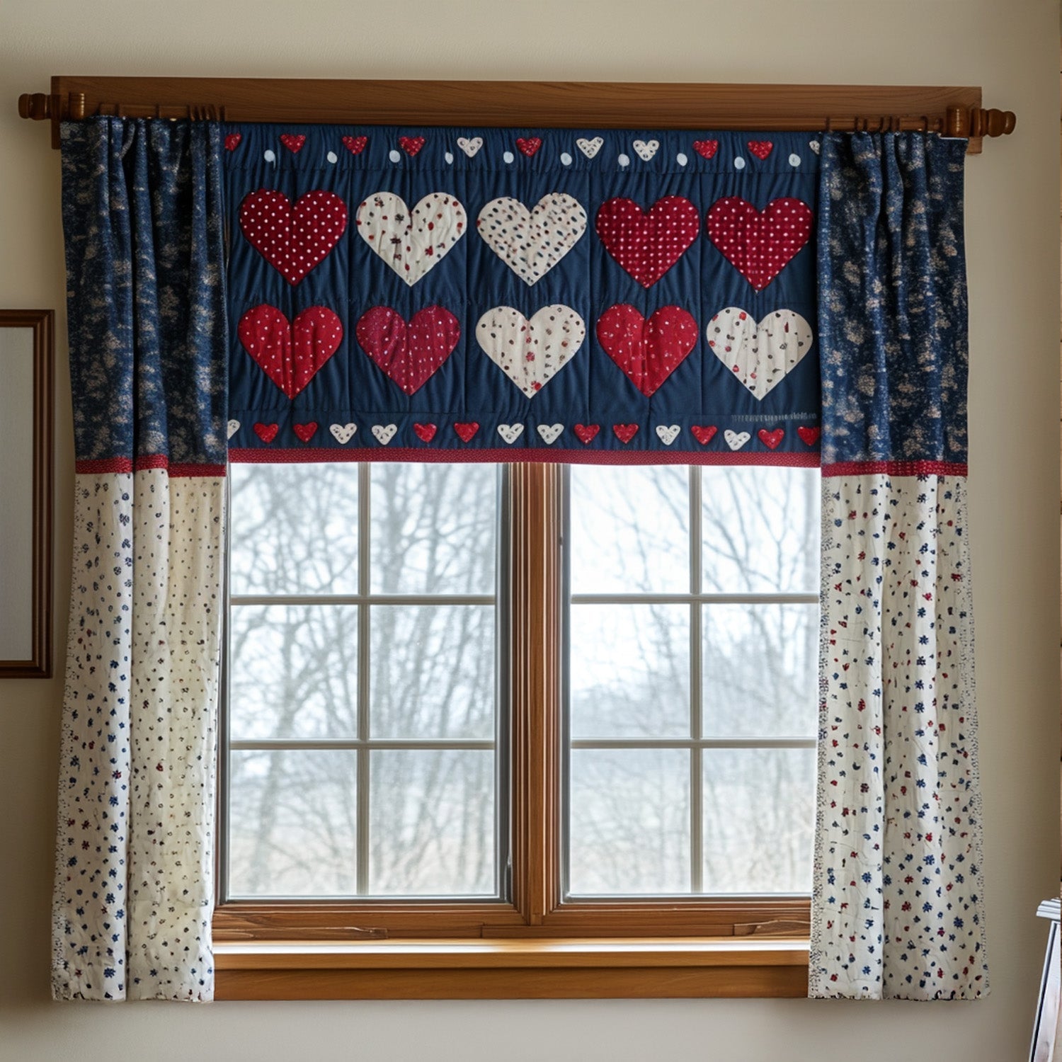 Patriotic Love Quilted Valance Home Front Door Design Christmas Gift Ideas For Her