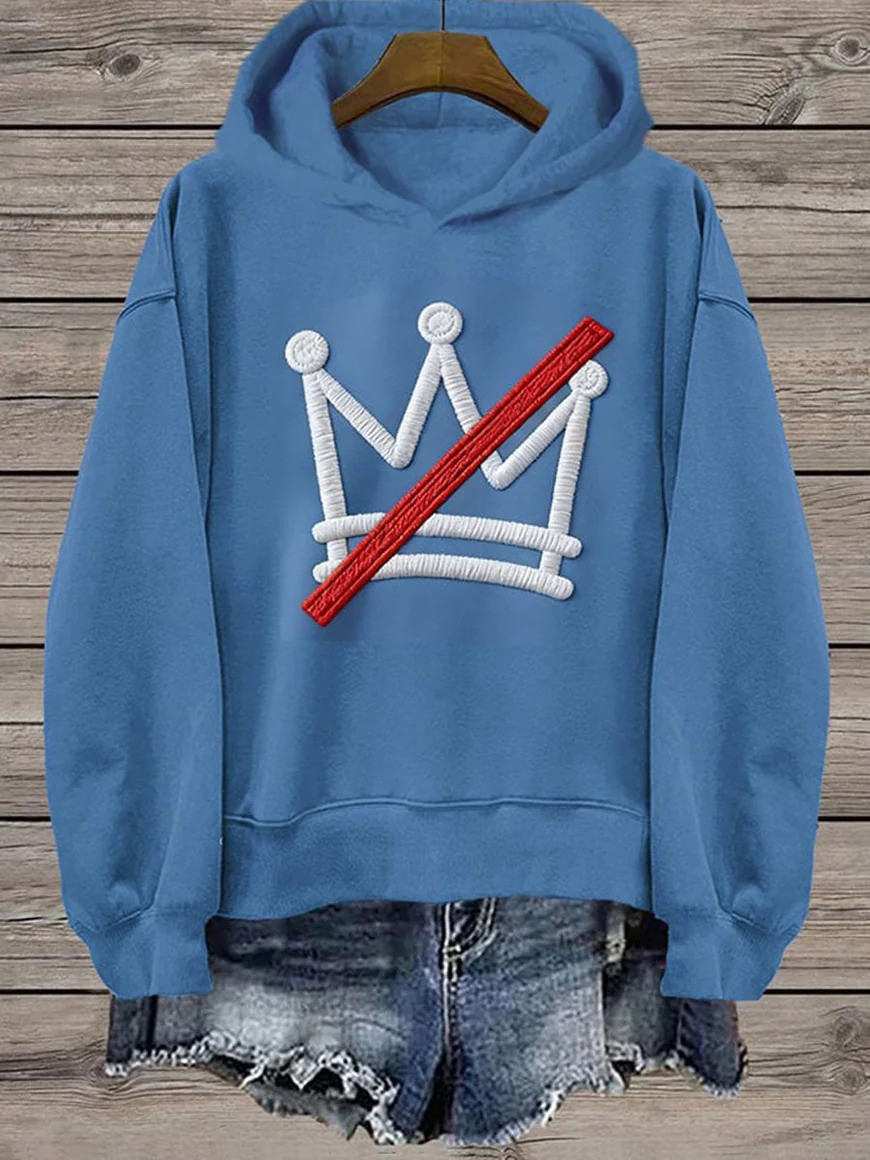 Patriotic No Kings Statement Hoodie Democracy Protest Gear Pullover Gifts For Activists