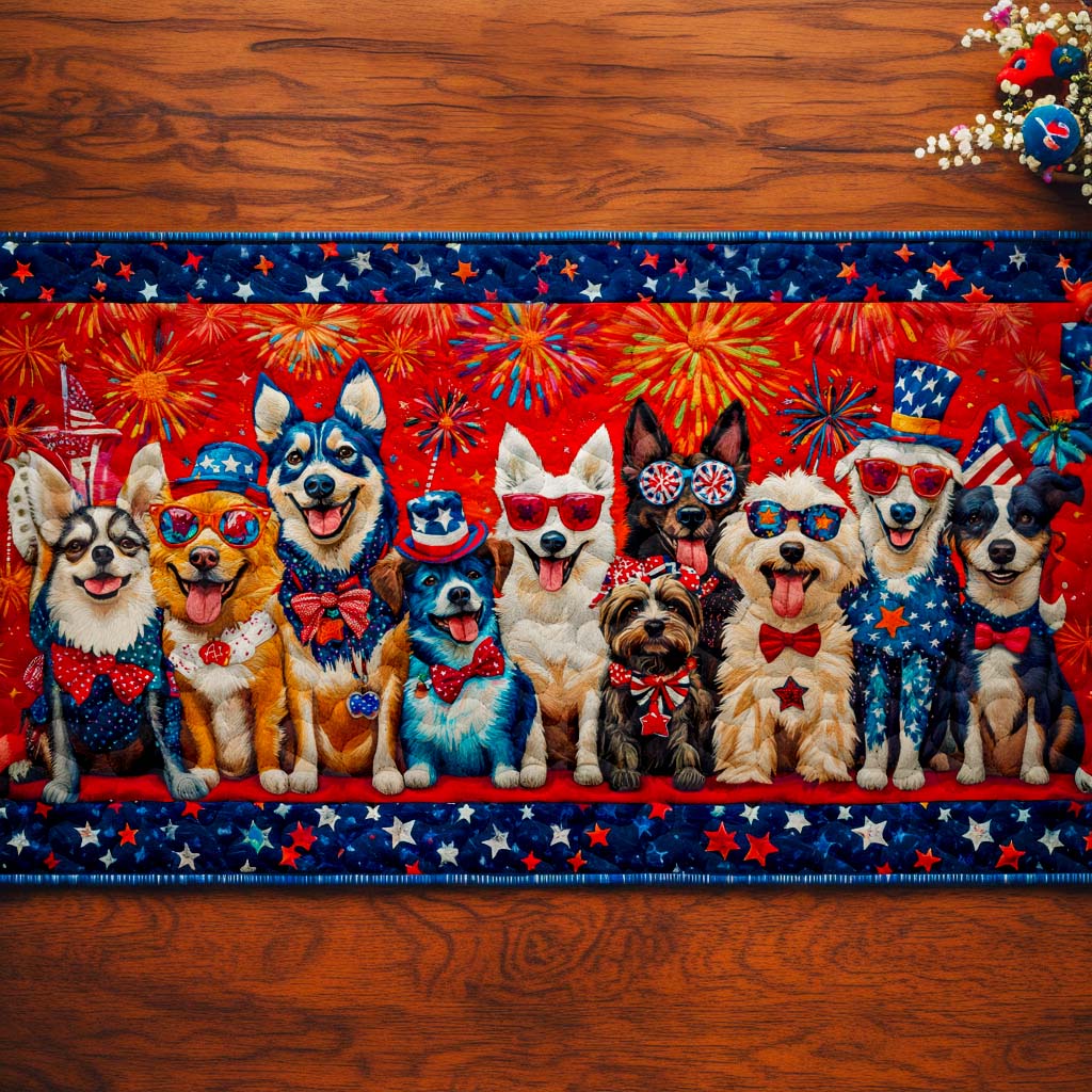 Patriotic Parade Quilted Table Runner Dining Table Decor Ideas Patriotic Presents