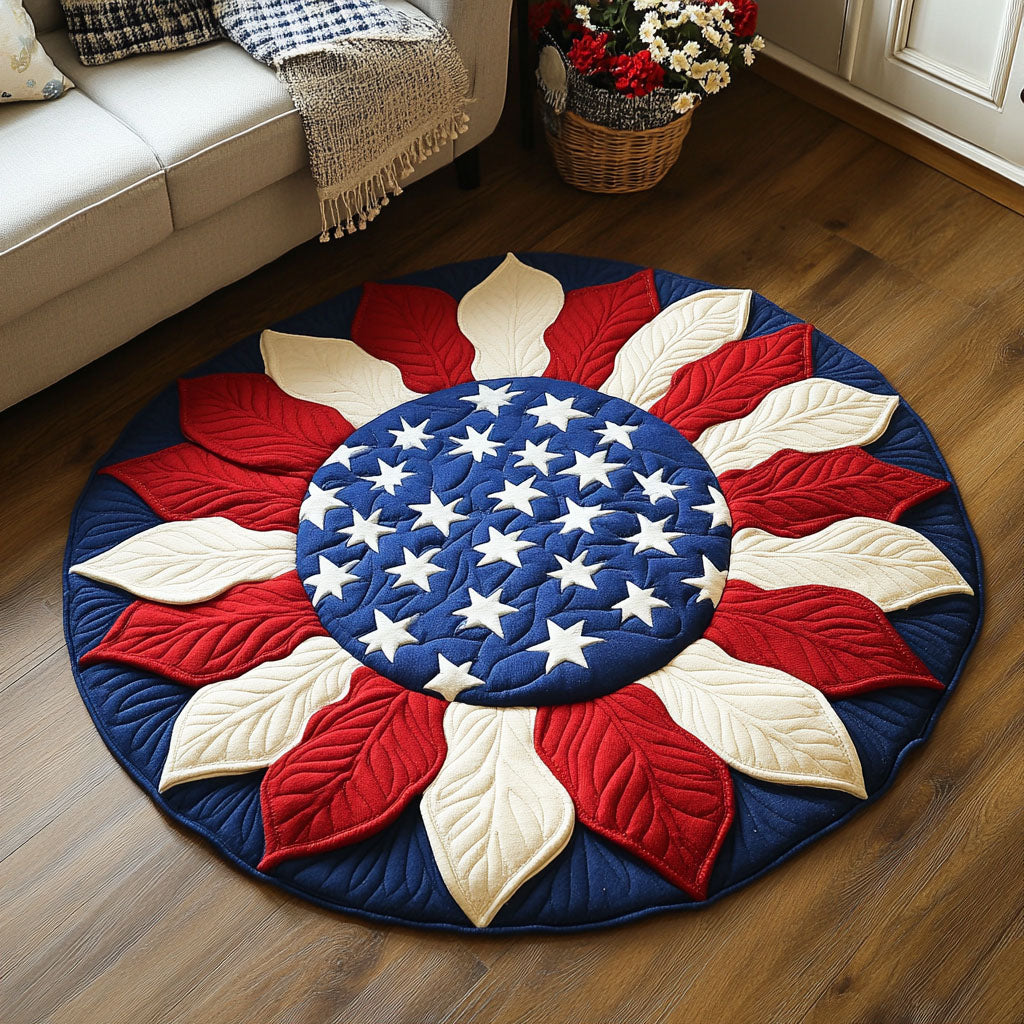 Patriotic Quilted Round Mat Front Door Entryway Ideas Lavender Items For Gifts