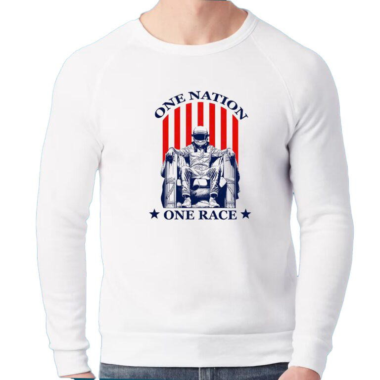 Patriotic Racing Spirit One Nation One Race Sweatshirt Motorsports Clothes Gift For Racing Fans